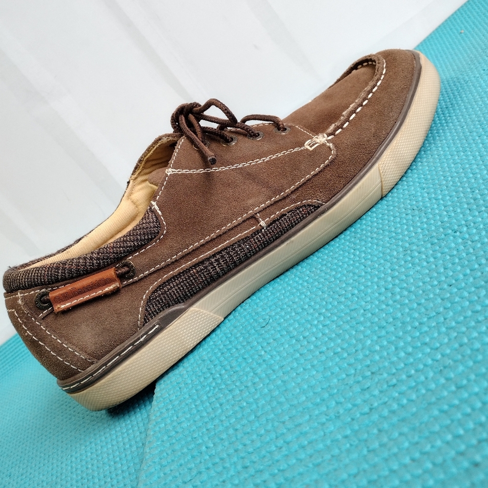 G.H Bass & Co Mens Oliver F14 Boat Shoes Loafers Leather & Fabric Brown - 10